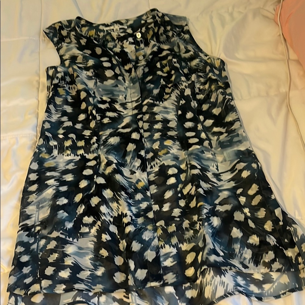Chic Sleeveless Patterned blouse